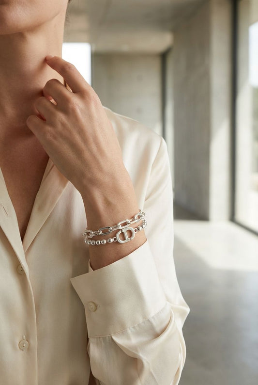 Envy T Bar Bracelet Silver