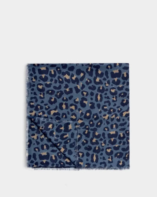 Katie Loxton Leopard Print Scarf Navy, Black and Taupe