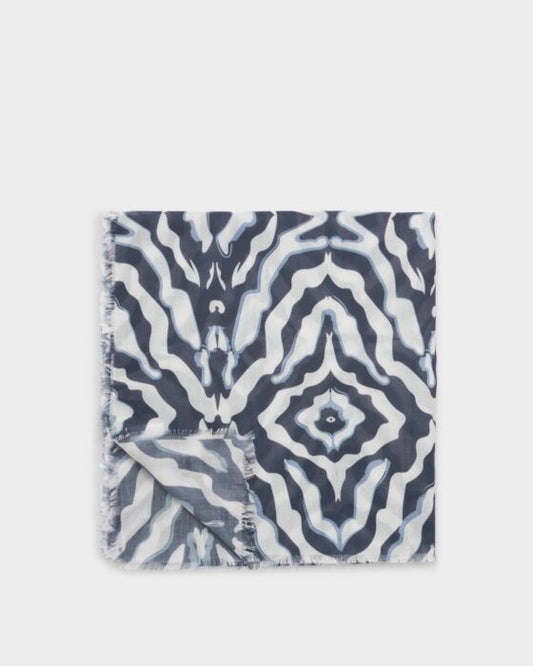 Katie Loxton Kaleidoscope Print Scarf Navy & White