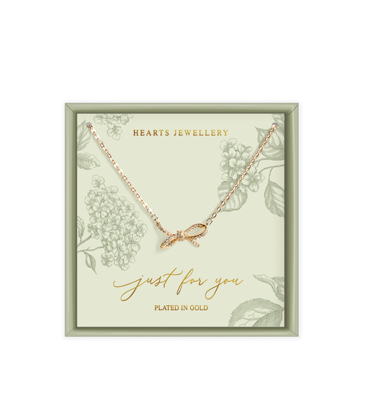 Gold Plated Bow Necklace