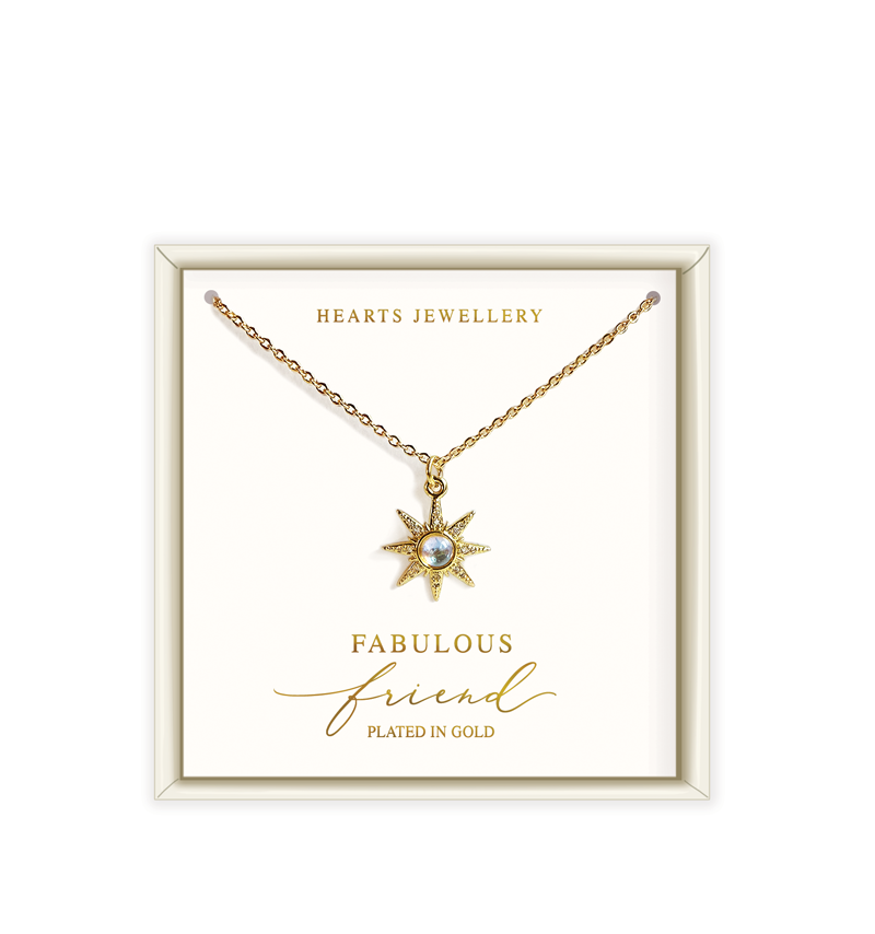 Gold Plated Sun Pendant Necklace Fabulous Friend