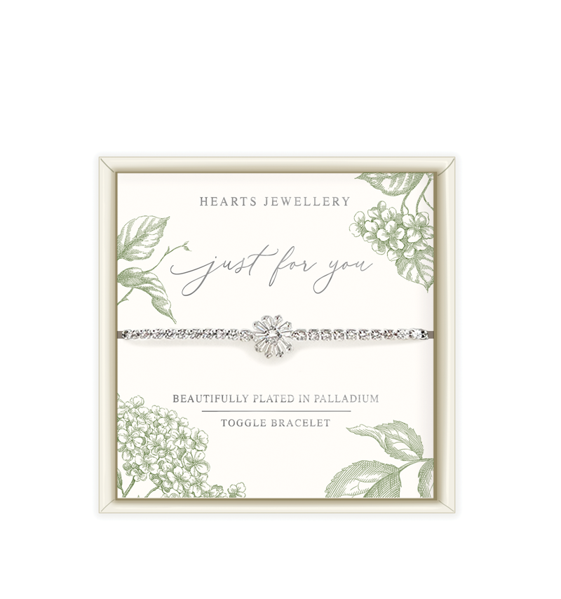 Palladium Plated Flower Bracelet