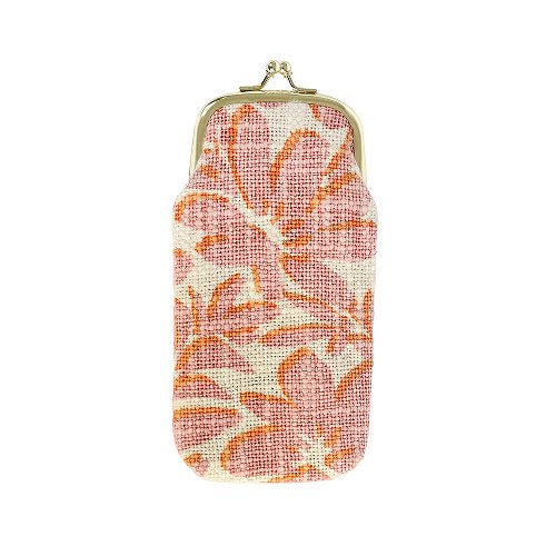 Pink Petal Design Cotton Glasses Case