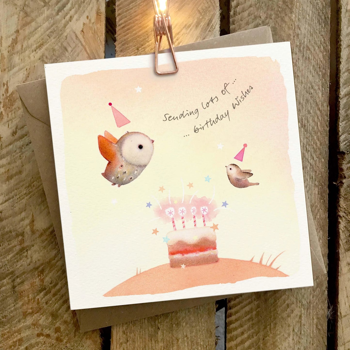 Birthday Wishes Owl Greetings Card