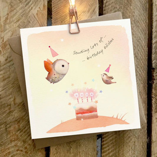 Birthday Wishes Owl Greetings Card