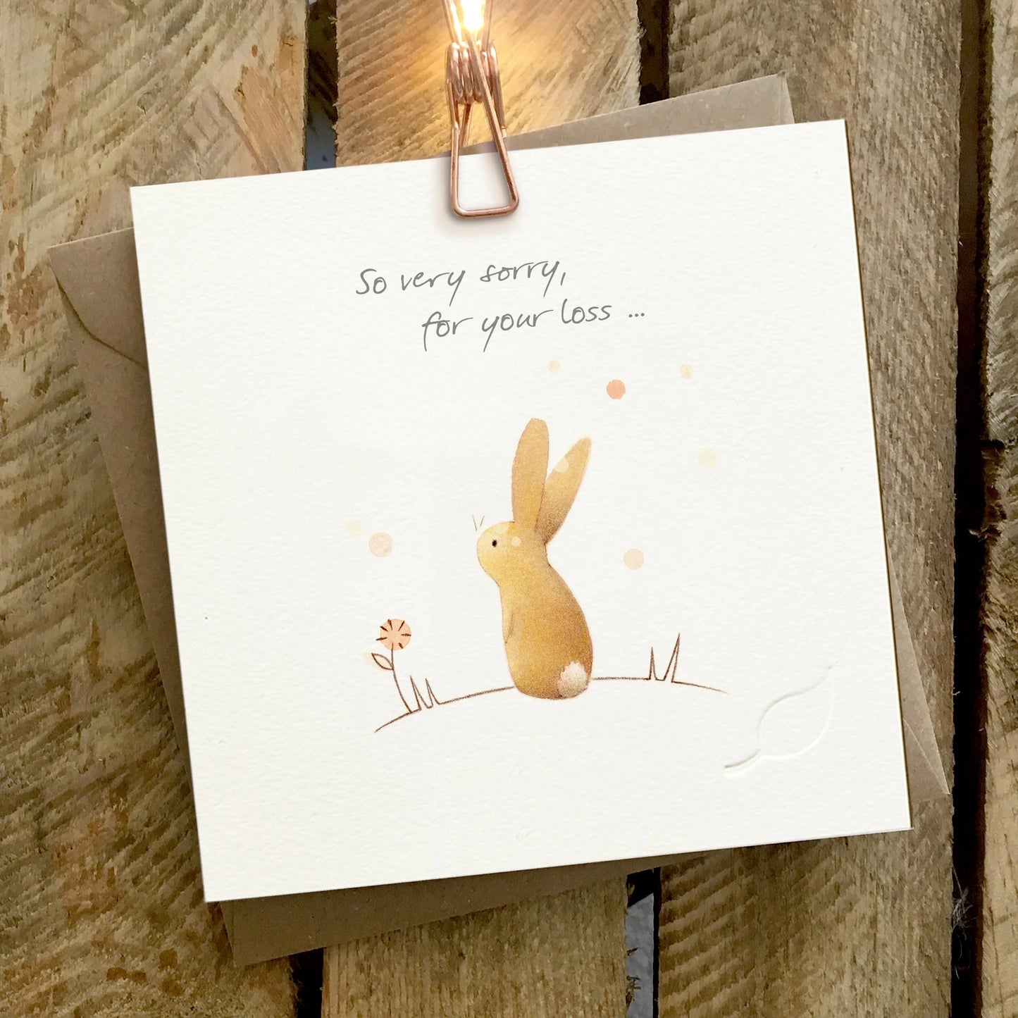 So Very Sorry For Your Loss Bunny Greetings Card