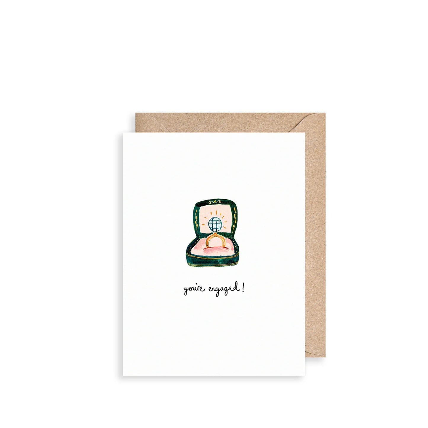 Engagement Ring Mini Greetings Card