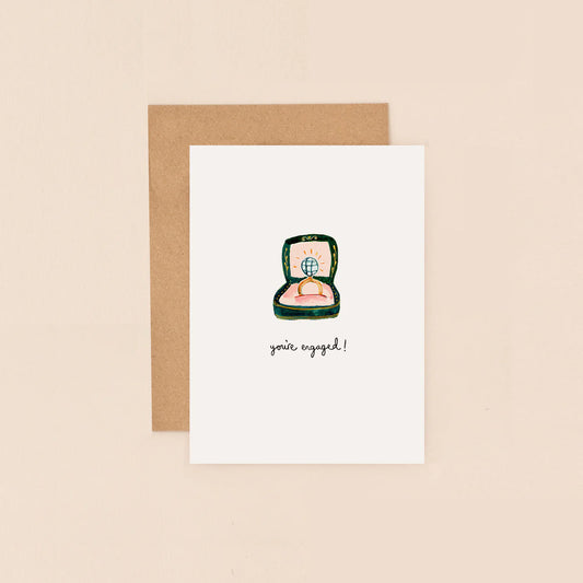 Engagement Ring Mini Greetings Card