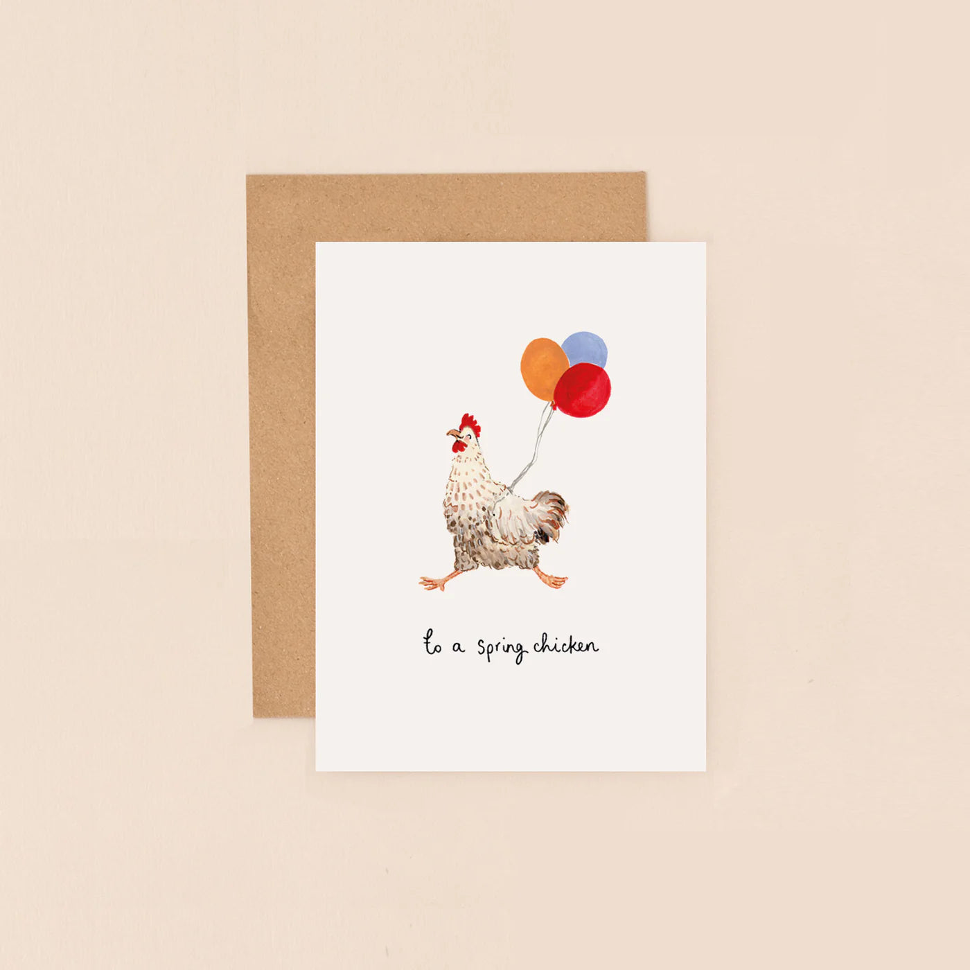 Spring Chicken Mini Greetings Card