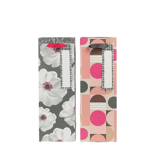 Flower & Abstract Bottle Gift Bags