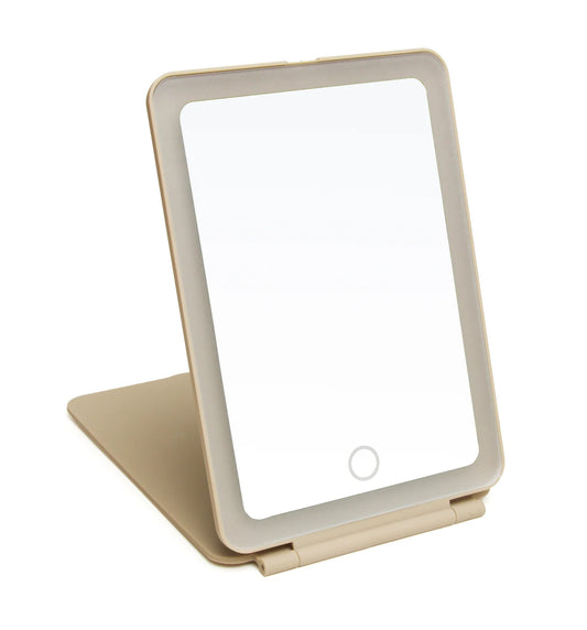 Alice Wheeler LED Light Up Travel Mirror Stone