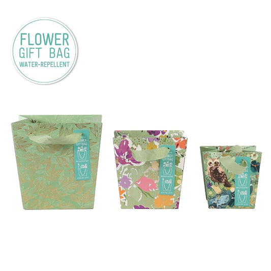 Water Resistant Flower Mixed Sizes Gift Bags