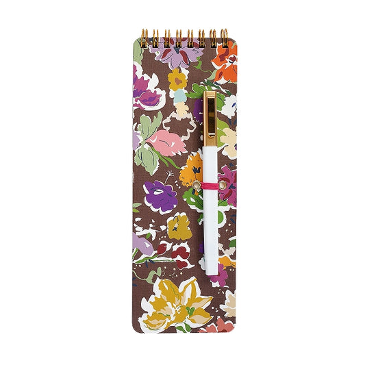 Abstract Floral Notepad with Pen