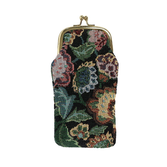 Dark Floral Design Glasses Case