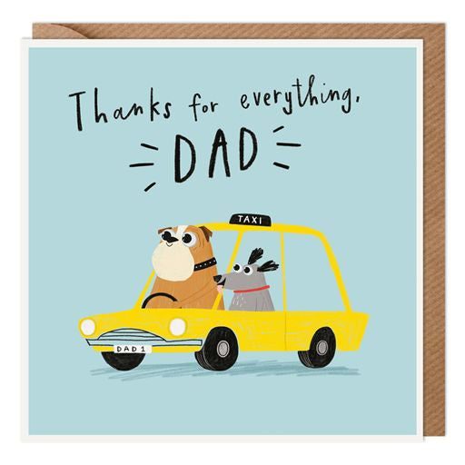 Taxi Fathers Day Greetings Card