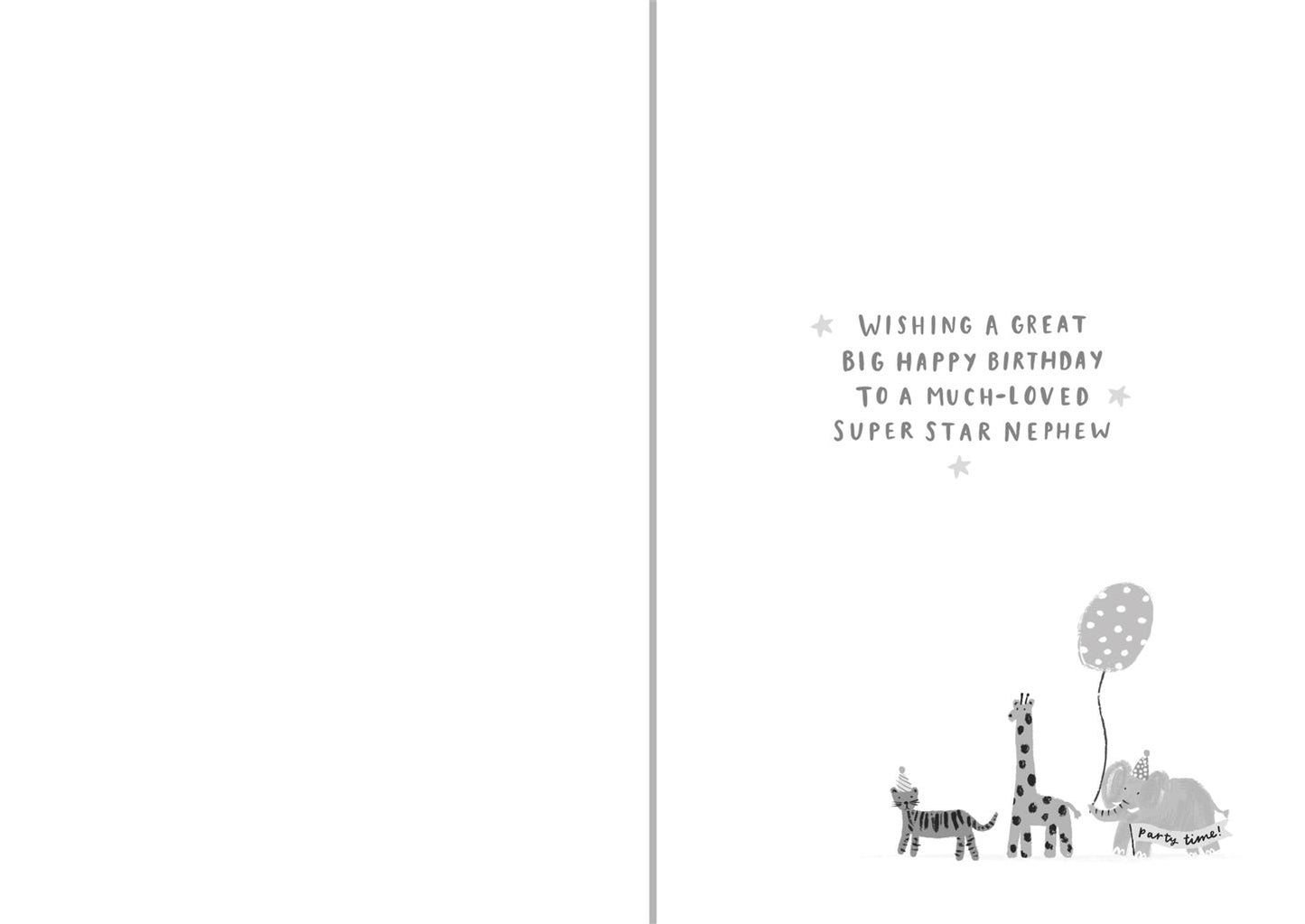 Nephew Animal Birthday Greetings Card