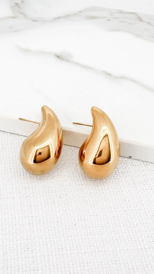 Envy Gold Large Teardrop Earrings
