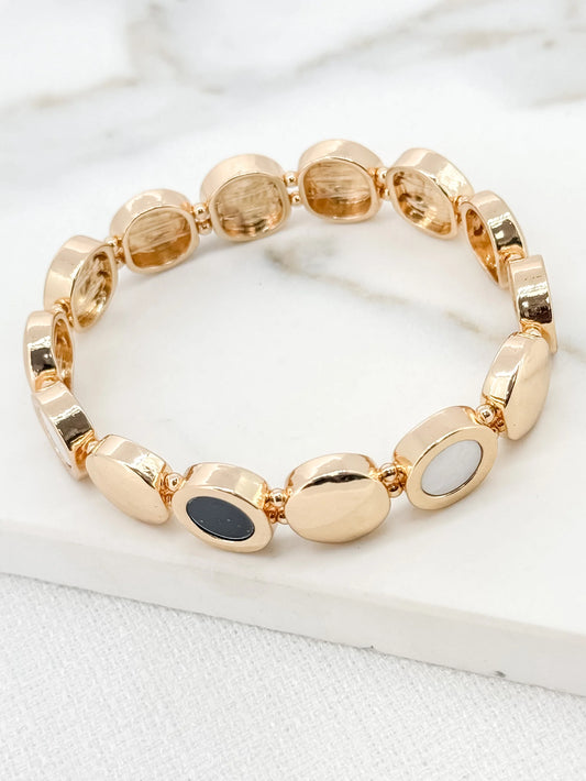Envy Gold Stretch Circles Bracelet