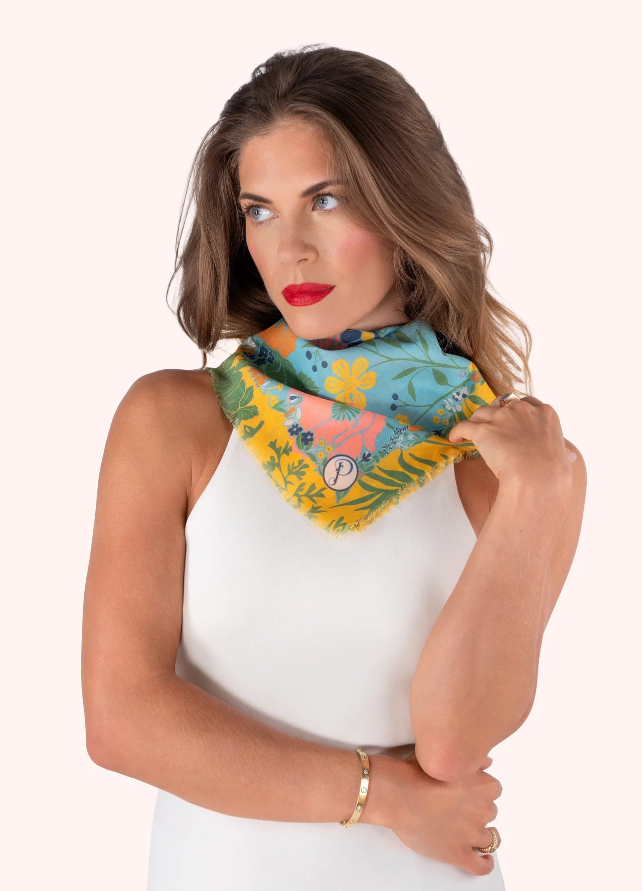 Cotton Bandana Blue Blooms