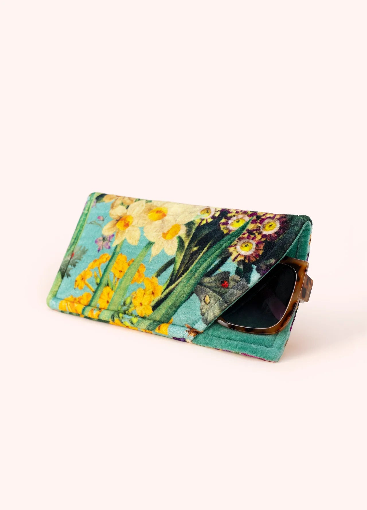 Velvet Sunglasses Pouch Spring Flora Design