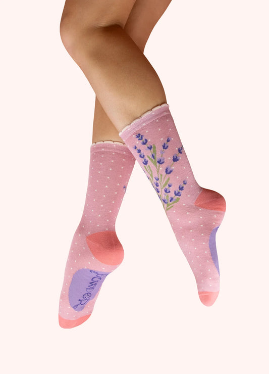 Luscious Lavender Ladies Ankle Socks in Pink