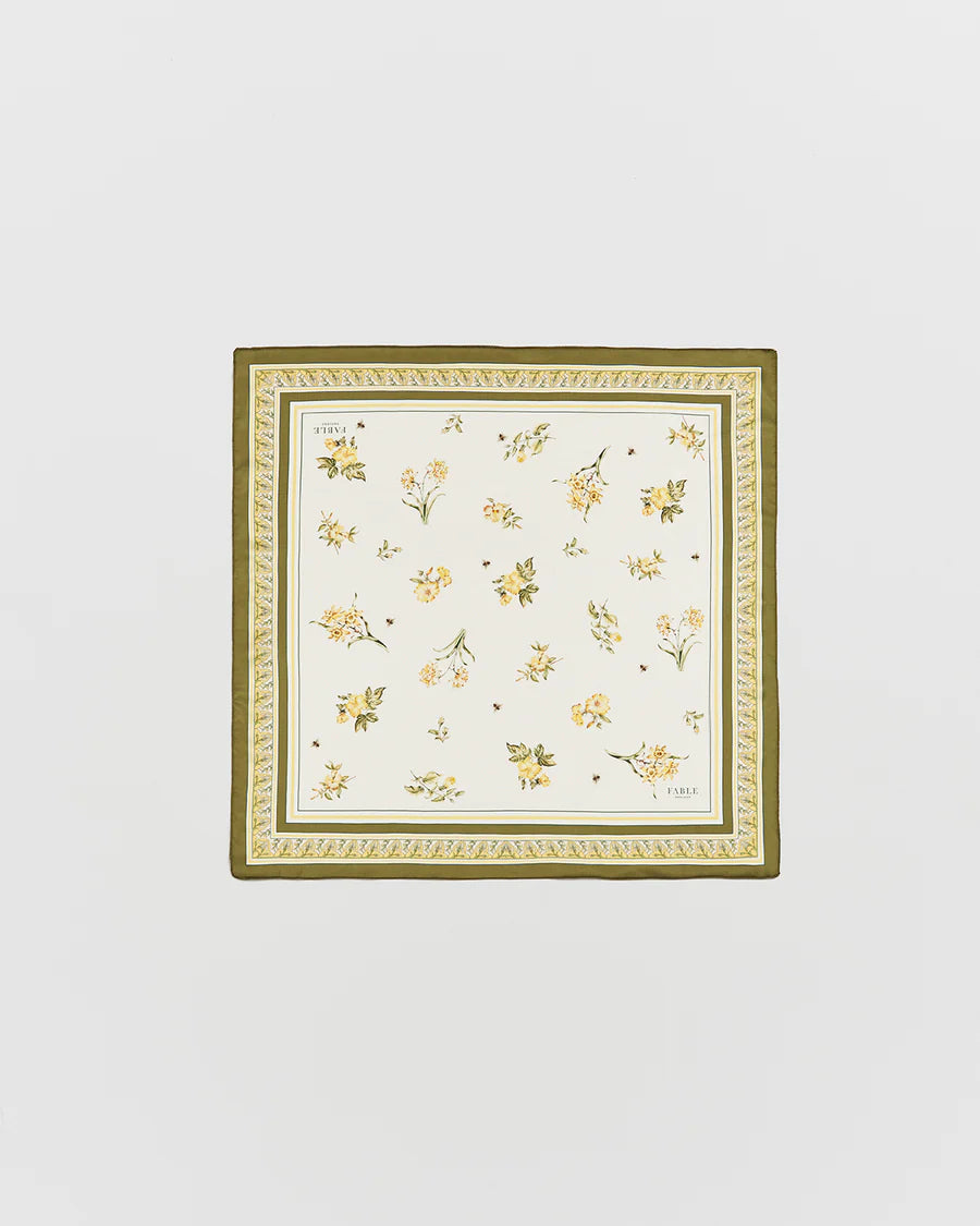 Fable Nouveau Floral Yellow Scarf