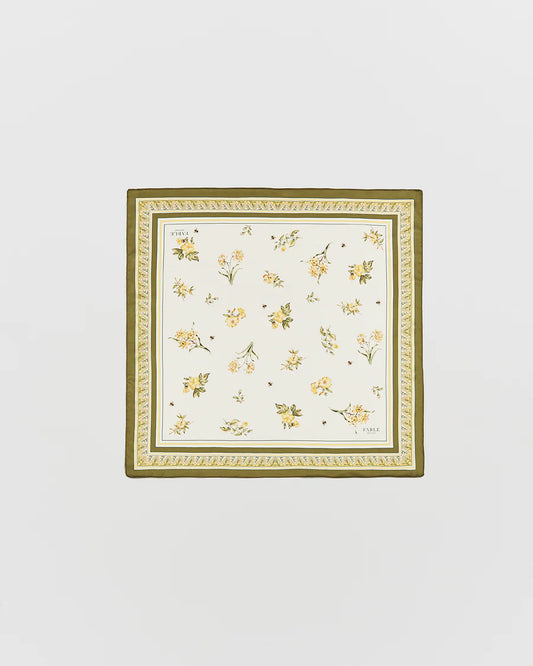 Fable Nouveau Floral Yellow Scarf