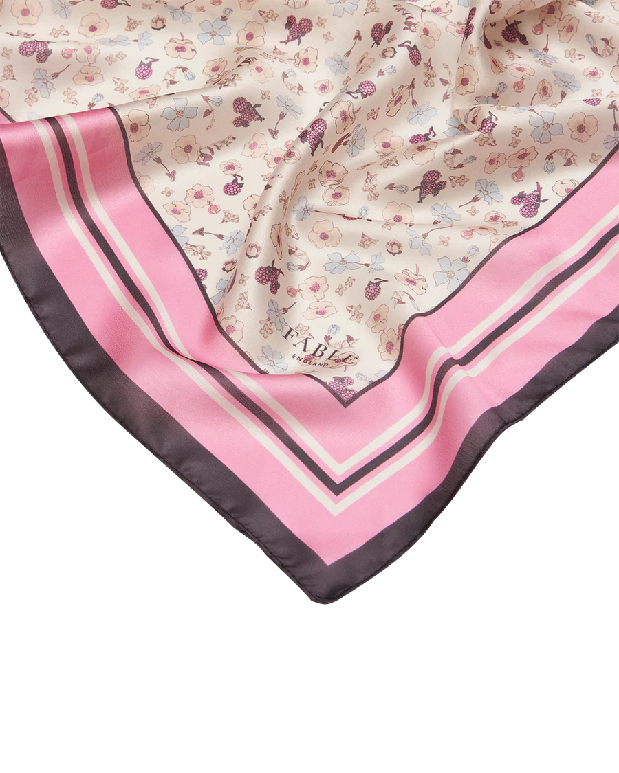 Fable Deco Blooms Silky Cream Scarf