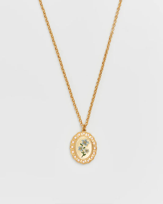 Fable Forget Me Not Necklace Gold