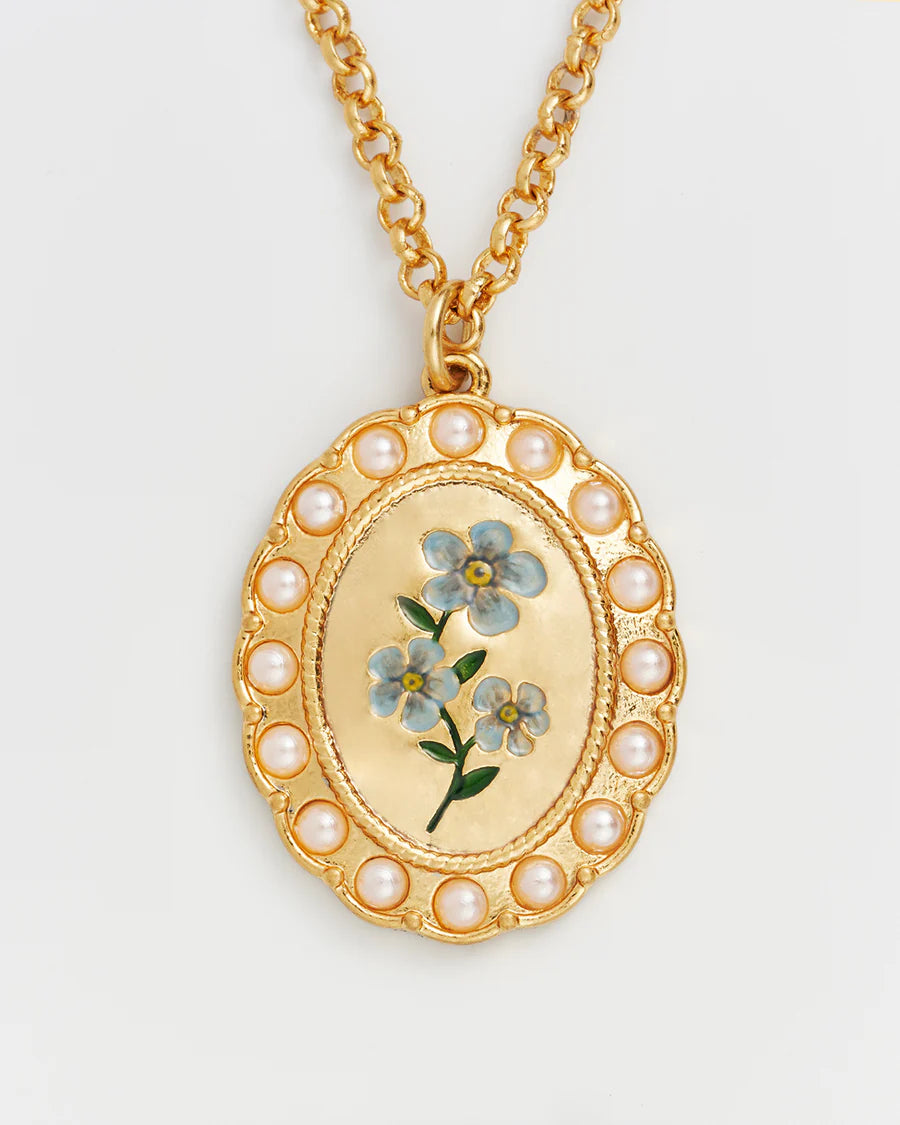 Fable Forget Me Not Necklace Gold