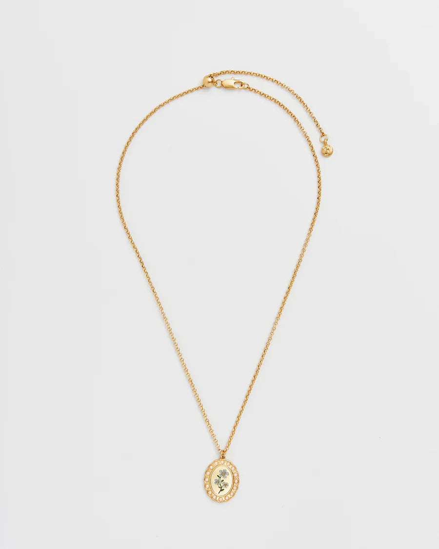 Fable Forget Me Not Necklace Gold