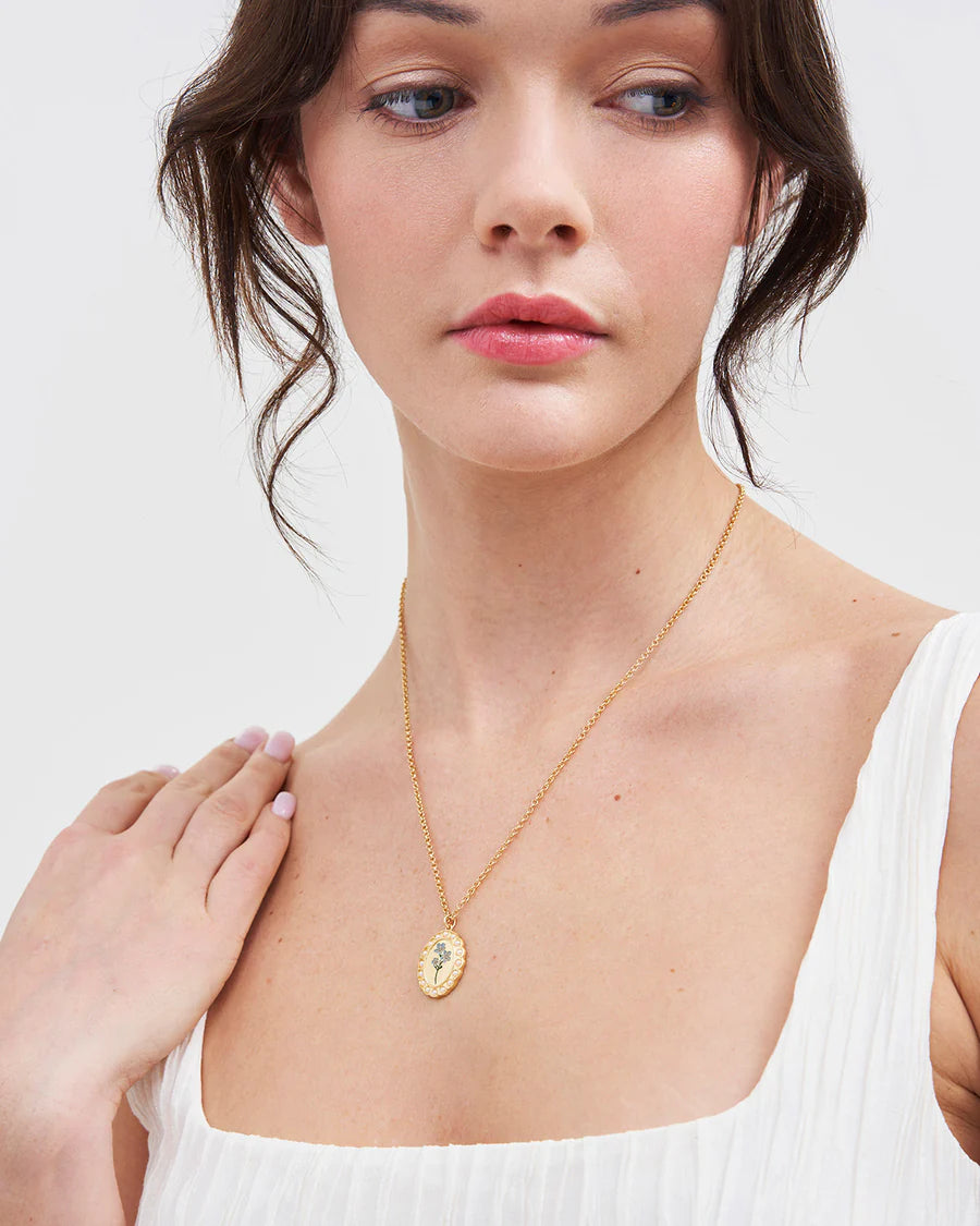 Fable Forget Me Not Necklace Gold