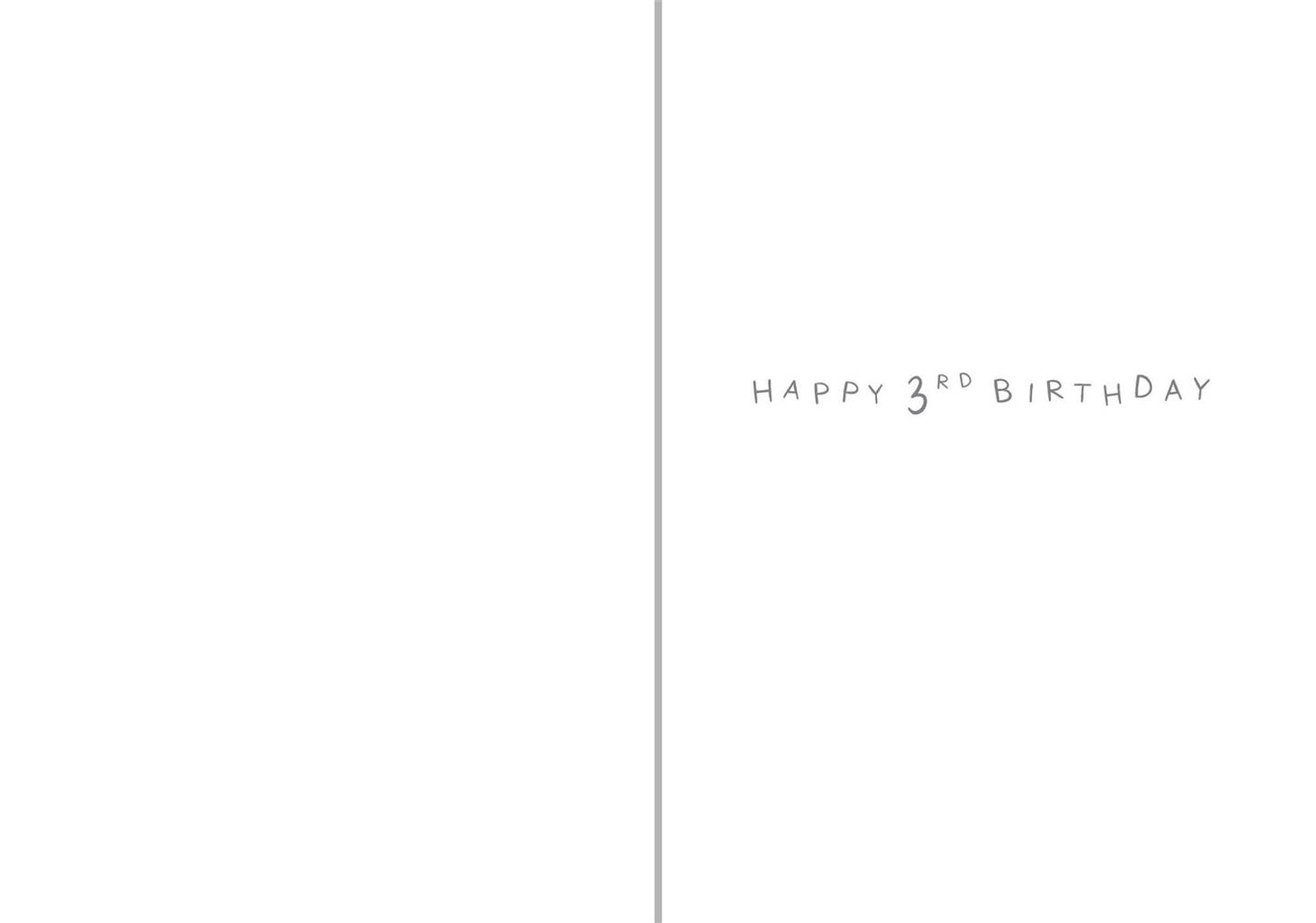 Happy 3rd Birthday Greetings Card