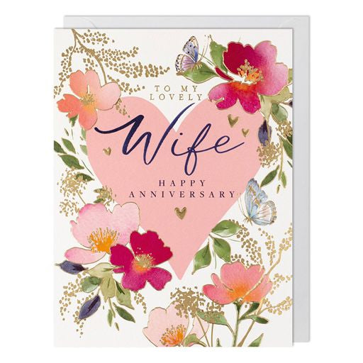 My Lovely Wife Anniversary Greetings Card