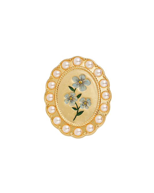 Fable Forget Me Not Gold Broach