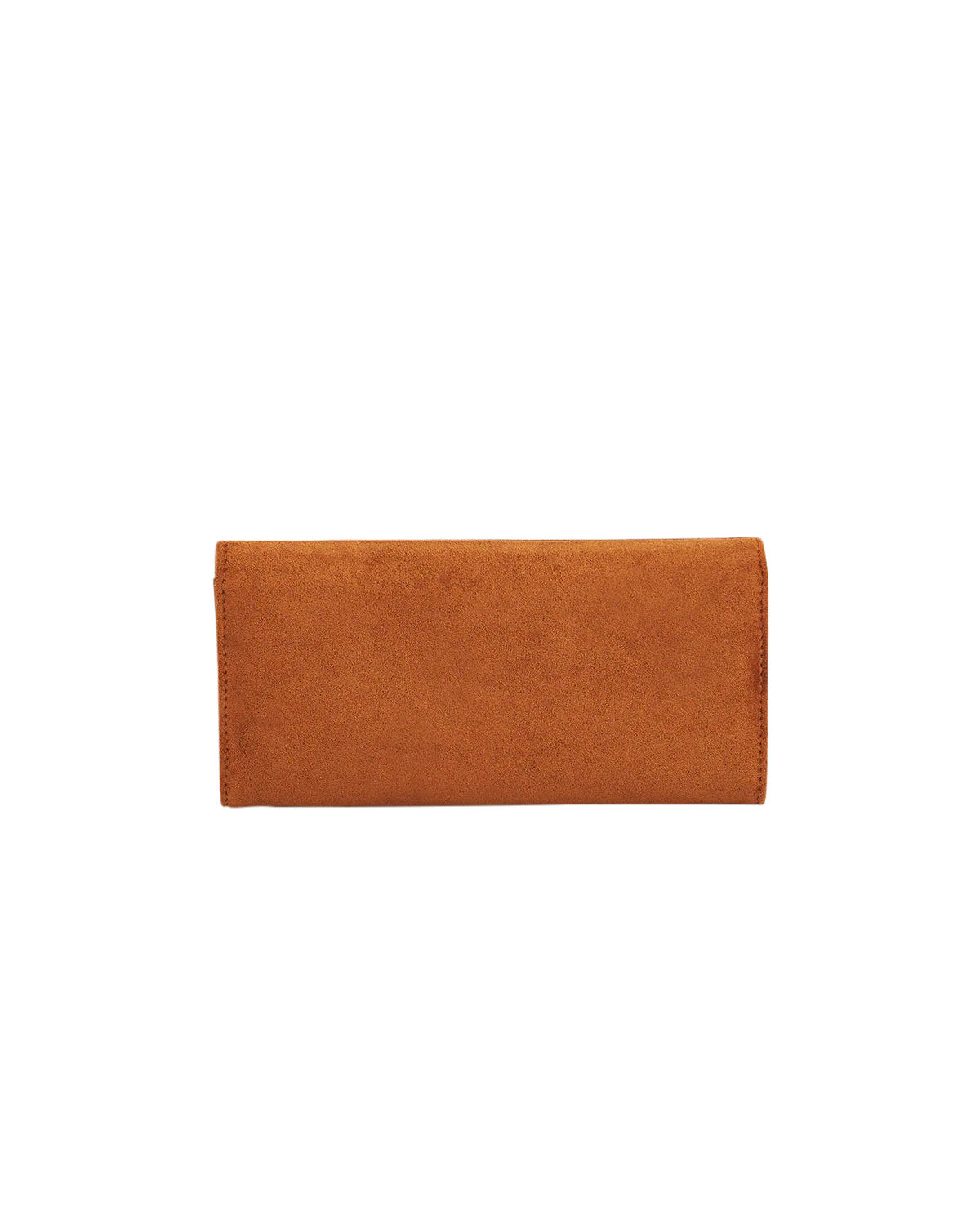 Fable Floral Embroidered Faux Suede Purse Tan