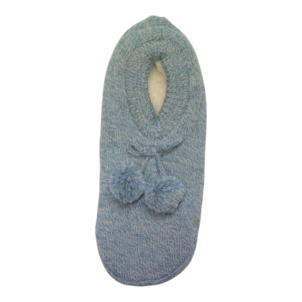 Cornflower Dusty Blue Cosy Slippers