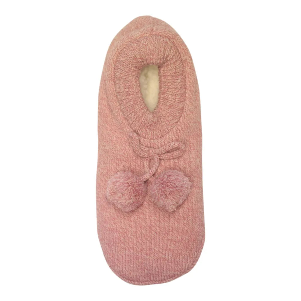 Pink Marl Cosy Slippers