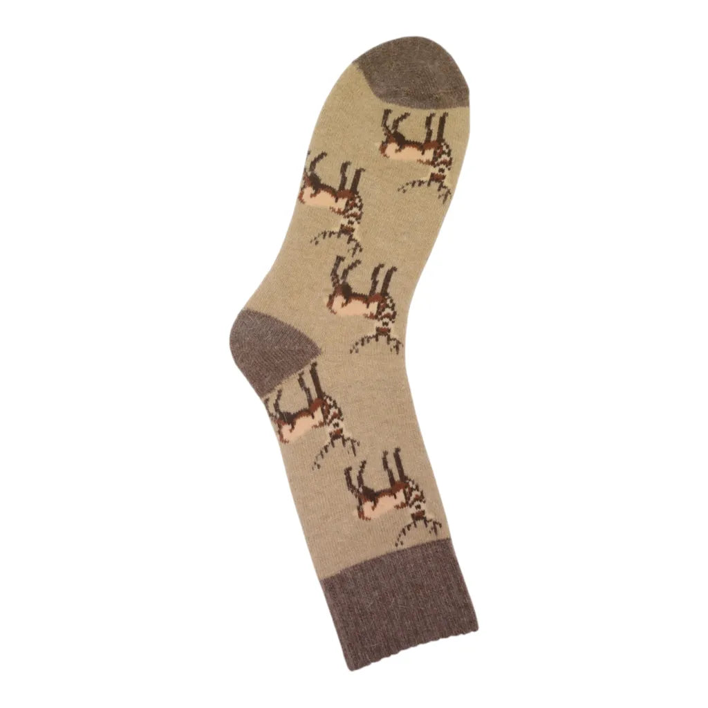 Oatmeal Deer Cosy Men’s Socks