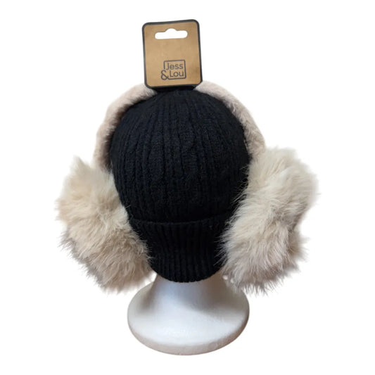 Beige Fluffy Earmuffs