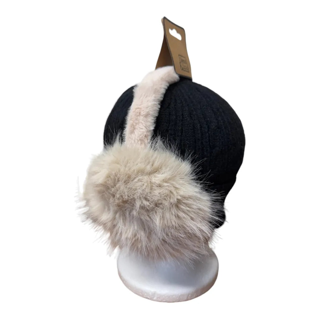 Beige Fluffy Earmuffs