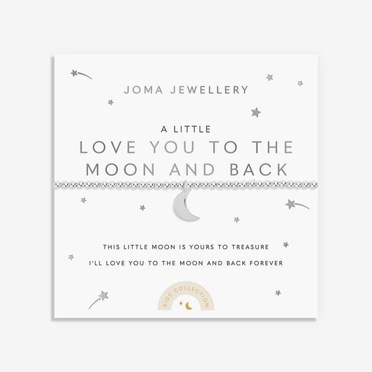 Children's A Little Moon & Back Silver Bracelet