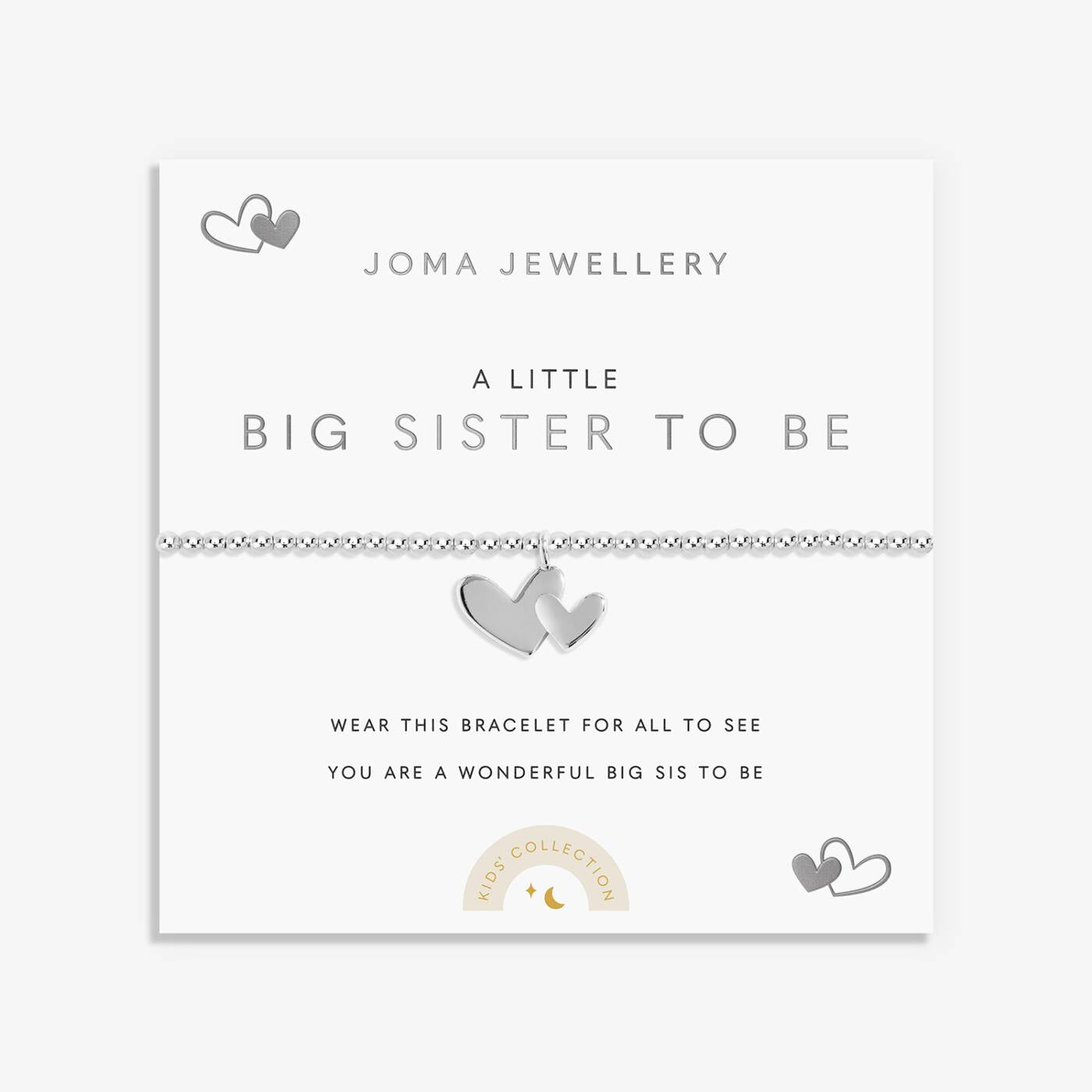 Children's A Little Big Sister To Be Silver Bracelet
