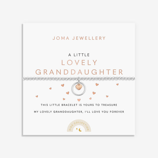 Children's A Little Lovely Granddaughter Silver Bracelet