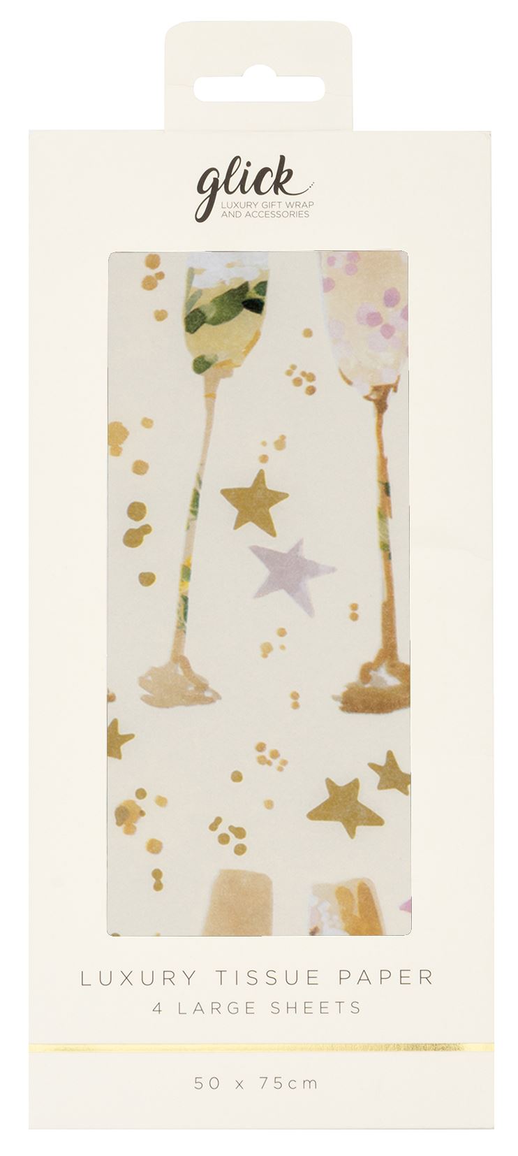 Celebratory Flutes Tissue Paper Four Sheets