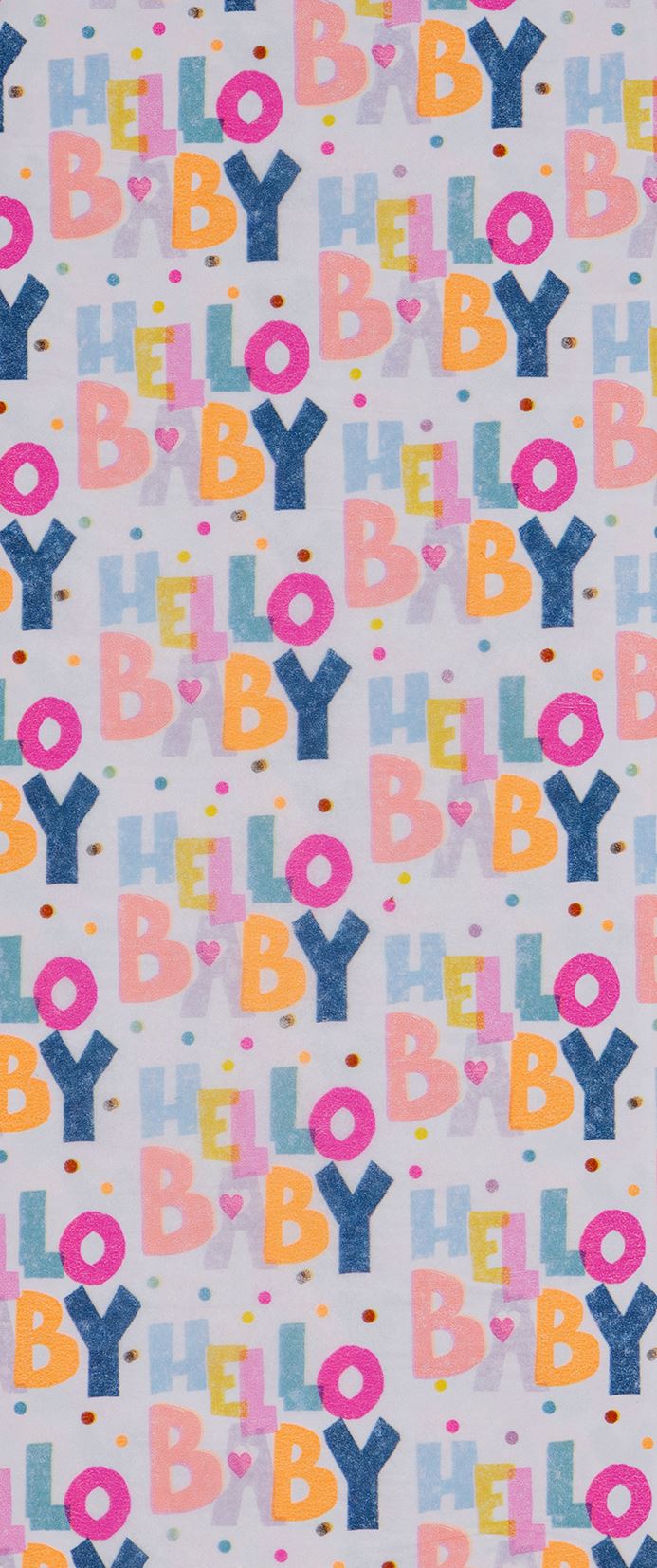 Hello Baby Tissue Paper Four Sheets