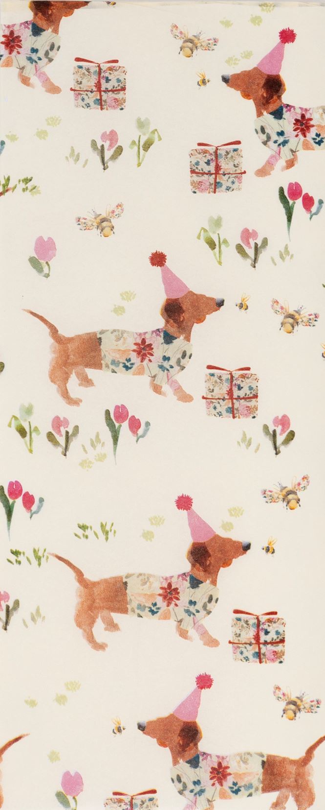 Sausage Dog Tissue Paper Four Sheets
