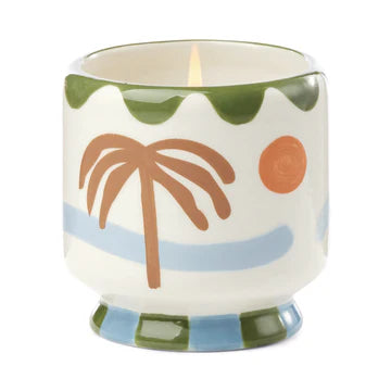 Adopo Lush Palms Ceramic Candle