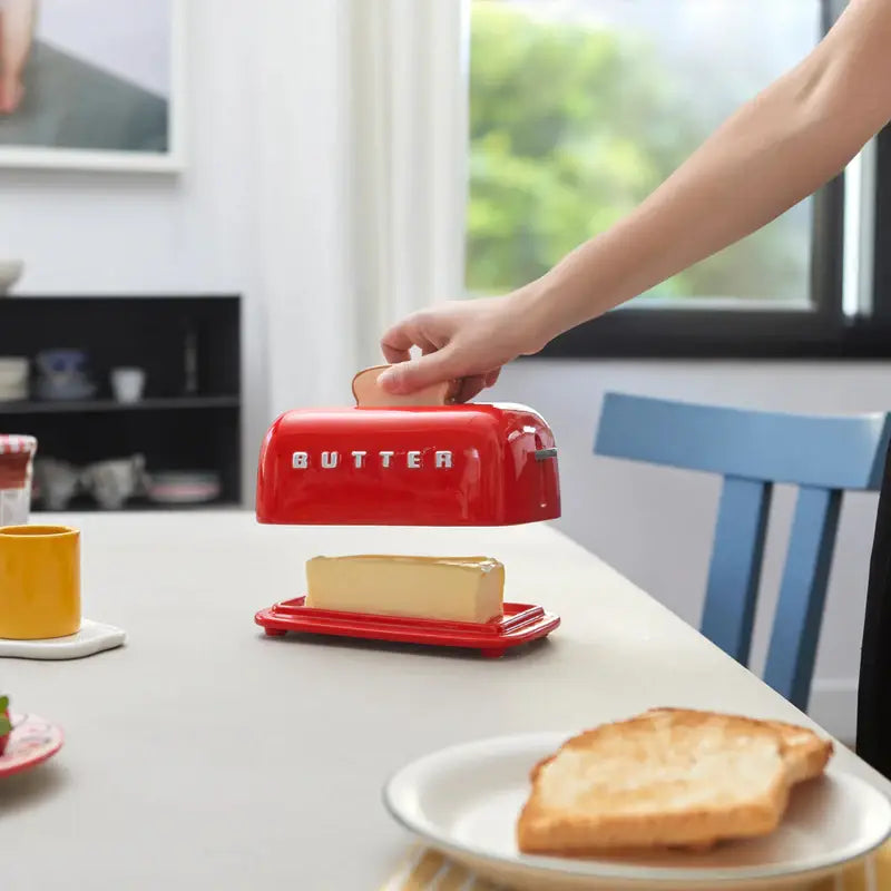 Balvi Toaster Butter Dish Red