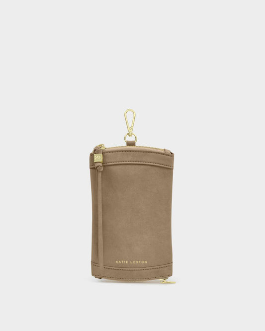 Duo Suedette Sunglasses Case Taupe